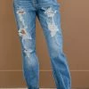 Trendsi Judy Blue Time To Roll Distressed Boyfriend Jeans Apparel