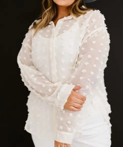 Trendsi Apparel Good Chemistry Swiss Dot Button Up Shirt