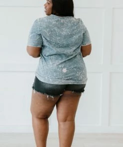 Trendsi Summer Special Acid Wash Tee Shirt (GHG-S, XL)