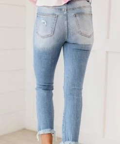 Trendsi RISEN Joslyn Distressed Straight Leg Jeans Apparel