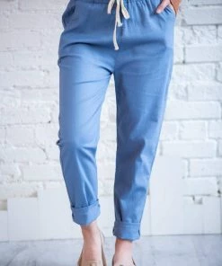 Active Basic Finders Keepers Lenen Draw String Pants