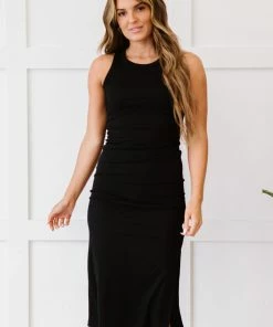 Trendsi Racerback Ribbed Dress Dresses + Skirts + Jumpsuits