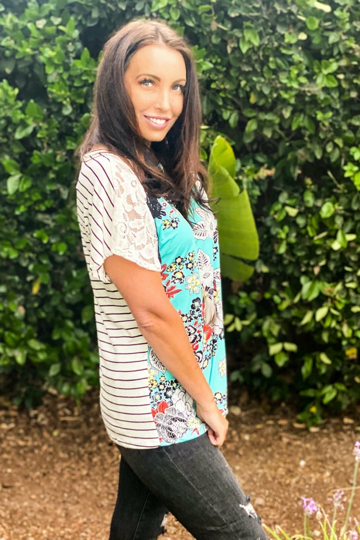 Boutique Simplified All Mixed Up Lace Tunic Top 10 Boutique Simplified All Mixed Up Lace Tunic Top