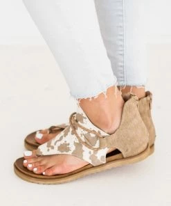 Very G Angelika Sandal In Tan Cow