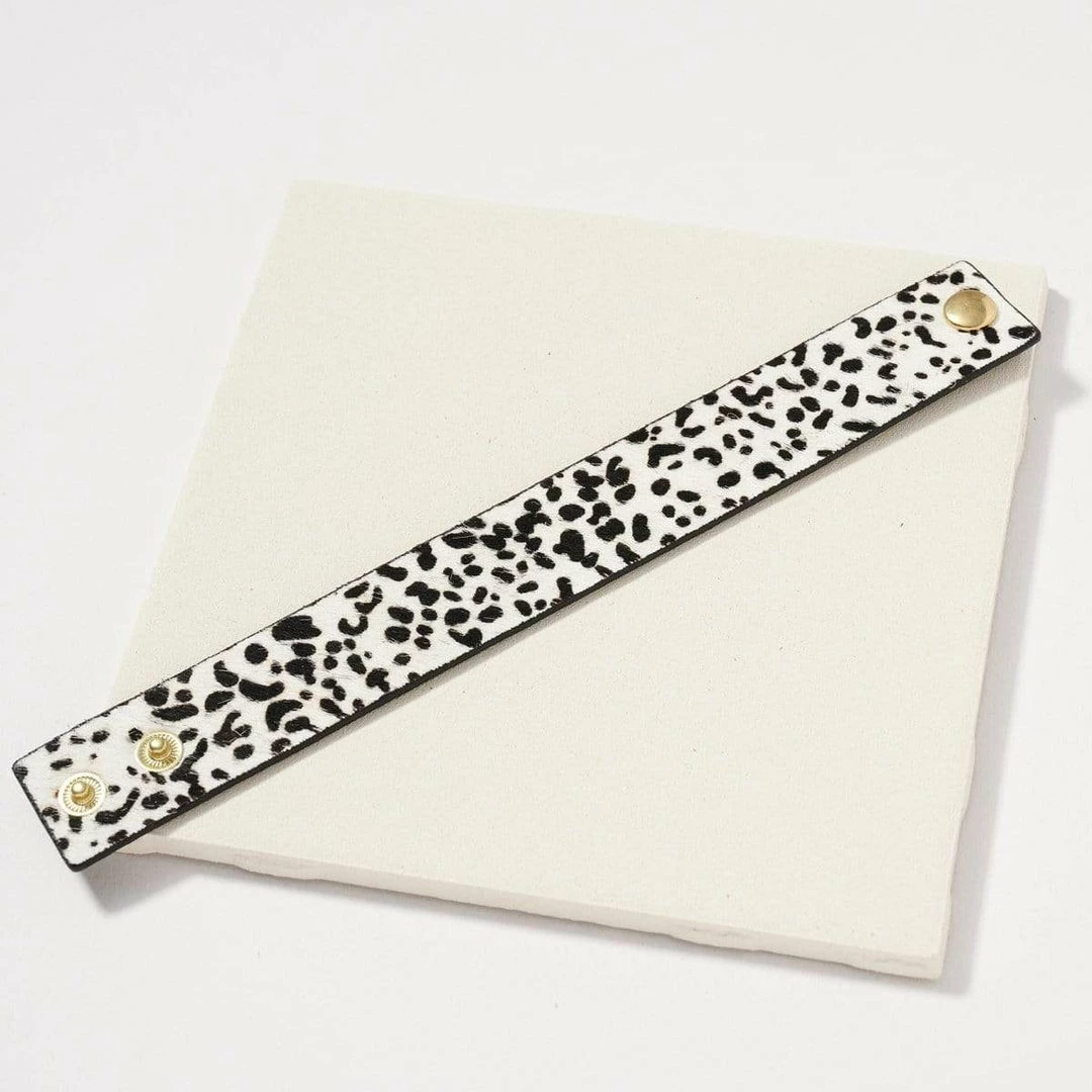 Avenue Zoe Apparel Dalmatian Animal Print Calf Hair Bracelet 1 Avenue Zoe Apparel Dalmatian Animal Print Calf Hair Bracelet