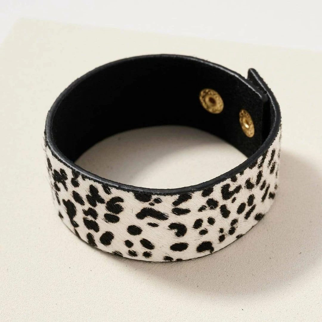 Avenue Zoe Apparel Dalmatian Animal Print Calf Hair Bracelet 2 Avenue Zoe Apparel Dalmatian Animal Print Calf Hair Bracelet