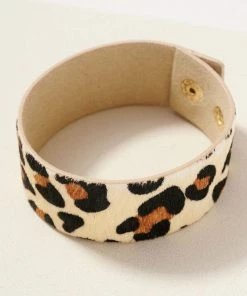 Avenue Zoe Tan Animal Print Calf Hair Bracelet Apparel