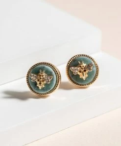Avenue Zoe Bumble Bee Stone Stud Earrings Apparel