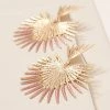 Avenue Zoe Metal Fringed Dangling Earrings Apparel