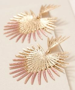 Avenue Zoe Metal Fringed Dangling Earrings Apparel