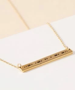 Avenue Zoe Friend Morse Code Necklace Apparel