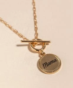 Avenue Zoe Apparel Inspirational Toggle Chain Coin Necklace