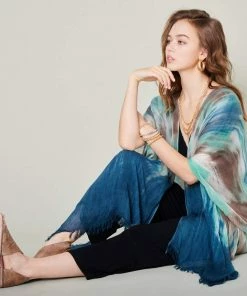 Avenue Zoe Apparel Multi Color Tie Dye Kimono