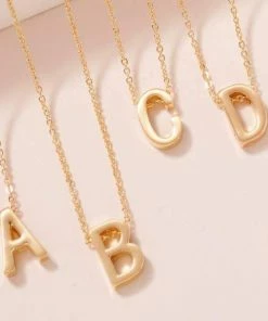 Avenue Zoe Apparel Personalized Initial Letter Charm Necklace