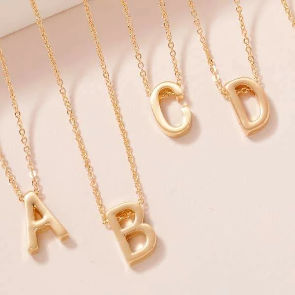 Avenue Zoe Apparel Personalized Initial Letter Charm Necklace 2 Avenue Zoe Apparel Personalized Initial Letter Charm Necklace