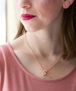 Avenue Zoe Apparel Personalized Initial Letter Charm Necklace 5 Avenue Zoe Apparel Personalized Initial Letter Charm Necklace