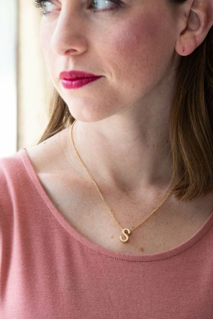 Avenue Zoe Apparel Personalized Initial Letter Charm Necklace 3 Avenue Zoe Apparel Personalized Initial Letter Charm Necklace