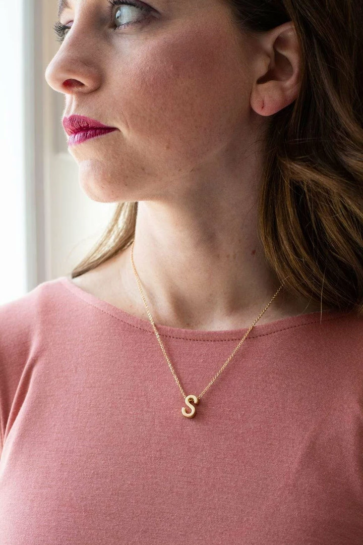 Avenue Zoe Apparel Personalized Initial Letter Charm Necklace 1 Avenue Zoe Apparel Personalized Initial Letter Charm Necklace
