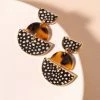 Avenue Zoe Apparel Tortoise Cheetah Print Dangling Earrings