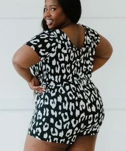 Trendsi Like An Animal Printed Romper (GHG-S, 2X) 20 Trendsi Like An Animal Printed Romper (GHG-S, 2X)