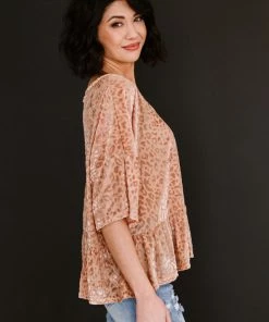 Trendsi Apparel Cheers To You Leopard Burnout Top 21 Trendsi Apparel Cheers To You Leopard Burnout Top