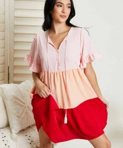 Trendsi Apparel Hailey & Co Sunset Boulevard Color Block Dress