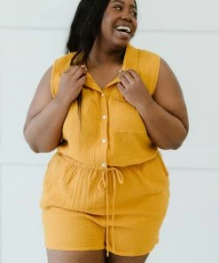 Trendsi My Love Run Button-Up Romper Apparel 33 Trendsi My Love Run Button-Up Romper Apparel