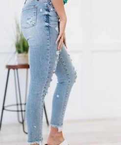 Trendsi Judy Blue Beth High-Rise Distressed Skinny Jeans Apparel