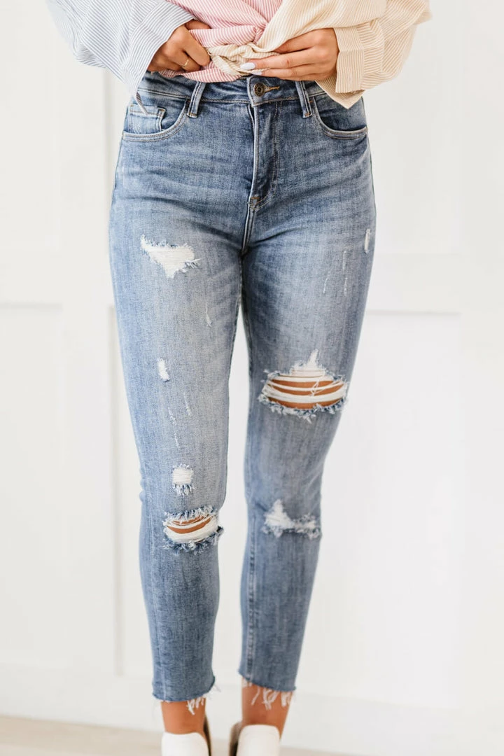 Trendsi RISEN Melissa High Rise Distressed Skinny Jeans 6 Trendsi RISEN Melissa High Rise Distressed Skinny Jeans