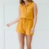 Trendsi My Love Run Button-Up Romper Apparel