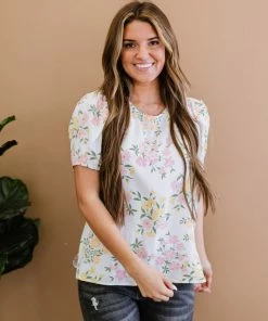 Trendsi Fresh Floral Full Size Run Puff Sleeve Top