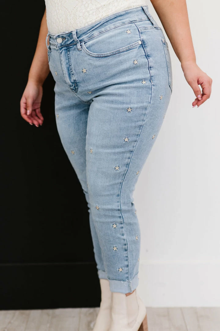 Trendsi Judy Blue All The Stars Embroidered Skinny Jeans Apparel 7 Trendsi Judy Blue All The Stars Embroidered Skinny Jeans Apparel