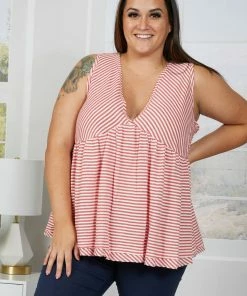 Trendsi Carnival Nights Striped Sleeveless Top Apparel