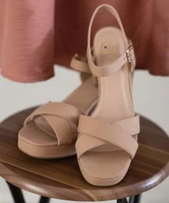 Trendsi Genuine Joy Crisscross Block Heel Sandals Apparel