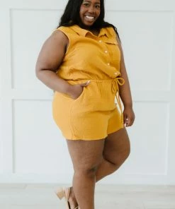 Trendsi My Love Run Button-Up Romper Apparel 29 Trendsi My Love Run Button-Up Romper Apparel