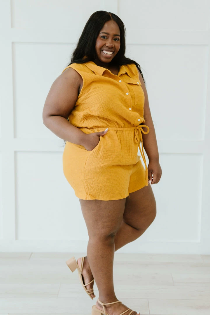 Trendsi My Love Run Button-Up Romper Apparel 13 Trendsi My Love Run Button-Up Romper Apparel