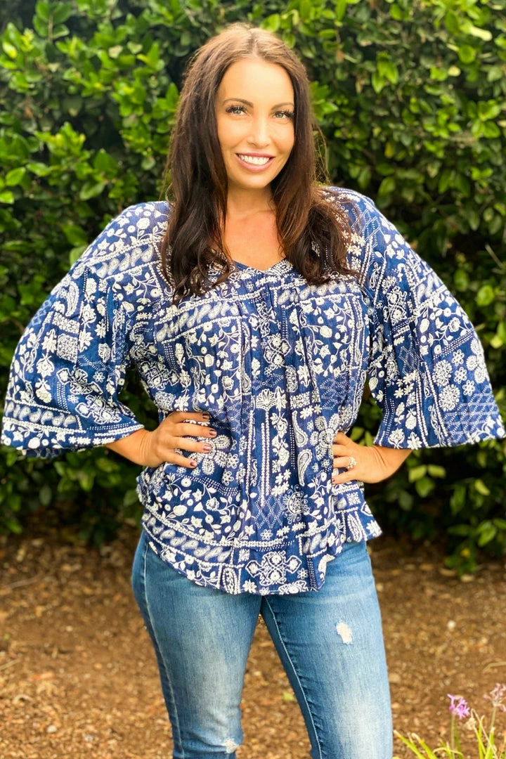 Boutique Simplified Bandana Bliss Boxy Top 3 Boutique Simplified Bandana Bliss Boxy Top