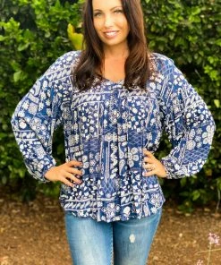 Boutique Simplified Bandana Bliss Boxy Top