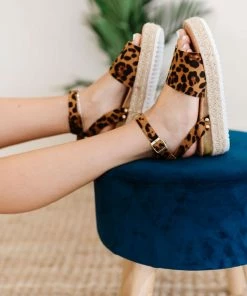 Trendsi Every Step Espadrille Platform Sandal In Leopard