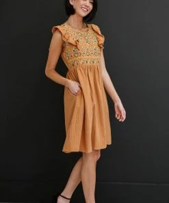 Trendsi Apparel Canyon Walks Embroidered Mini Dress