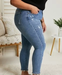 Trendsi Judy Blue Tatiana Mineral Wash Relaxed Fit Jeans
