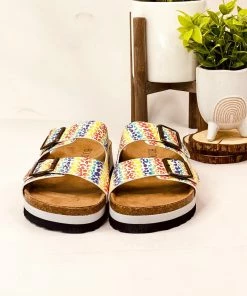 Corkys Beach Babe Sandals In Rainbow Leopard Apparel