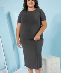 Trendsi Think Cheerful Thoughts Maxi T-Shirt Dress Apparel