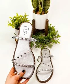 Shu Shop Belara Studded Sandal In Silver