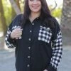 Boutique Simplified Feeling Fab Button Down Flannel Shacket