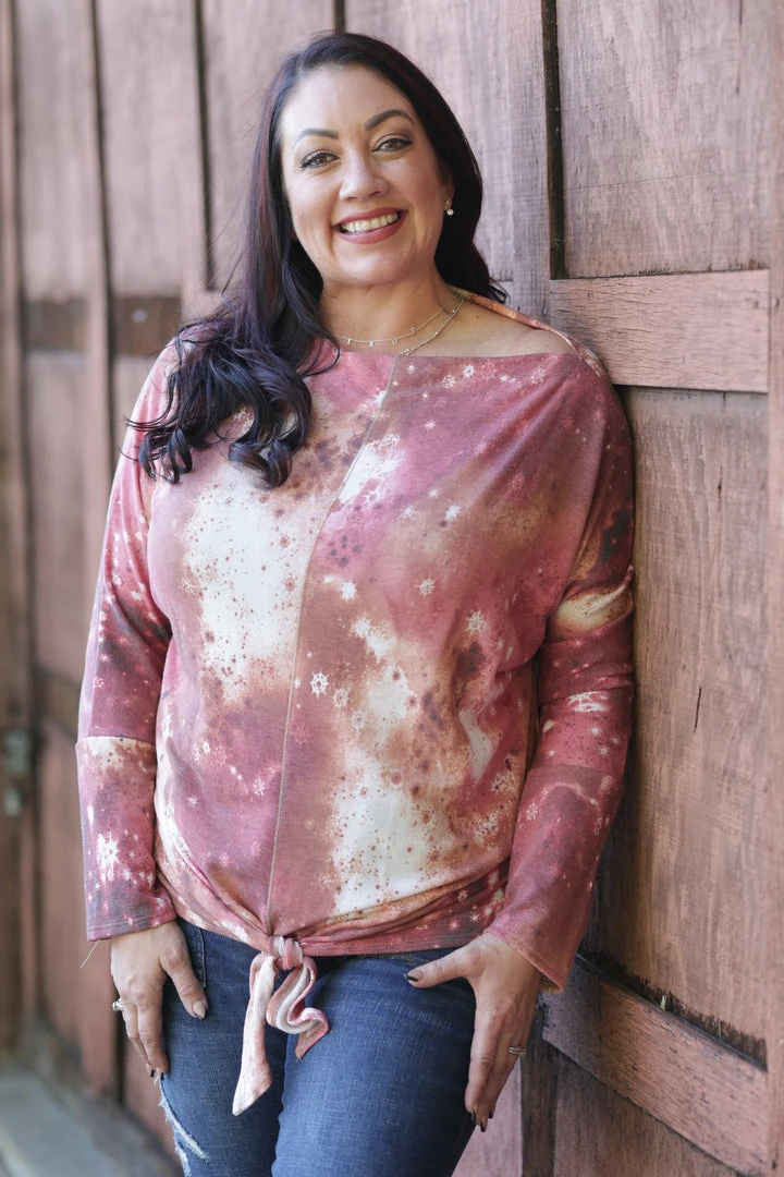 Boutique Simplified Burning Moon Front Tie Top 3 Boutique Simplified Burning Moon Front Tie Top