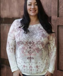 Boutique Simplified Rustic Charm Mandala Pullover