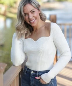 Boutique Simplified Total Doll Sweater Bodysuit - Ivory