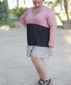 Boutique Simplified Mauve For You Dress