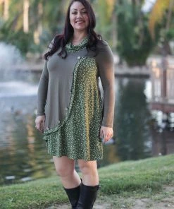 Boutique Simplified Winter Meadows Cowl Neck Dress 8 Boutique Simplified Winter Meadows Cowl Neck Dress